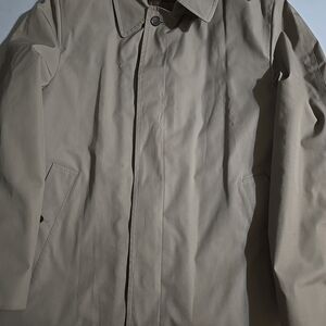 London Fog Vintage Trench Coat, Tan, Lined Made In The USA Size 44 Reg